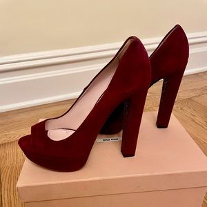 Miu Miu Burgundy Heels